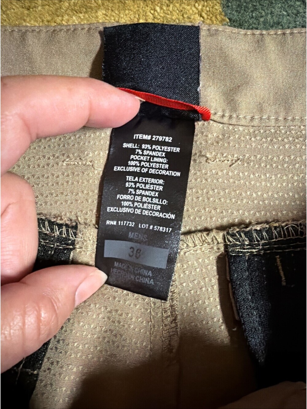 Gerry Men's Khaki Tan Polyester Spandex Outdoor Shorts, Size 36 - Picture 6 of 8